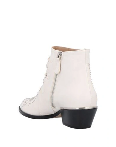 Shop Chloé Ankle Boots In Ivory