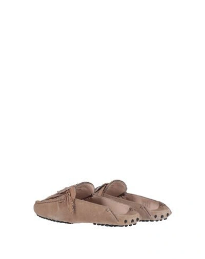 Tod's Woman Mules & Clogs Beige Size 6 Leather In Beige