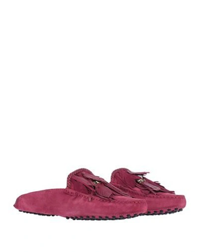 Tod's Woman Mules & Clogs Mauve Size 7 Leather In Purple
