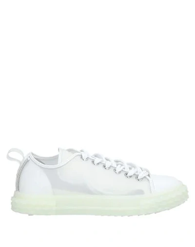 Shop Giuseppe Zanotti Woman Sneakers White Size 5 Textile Fibers, Soft Leather