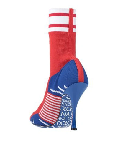 Dolce & Gabbana Ankle Boots In Red