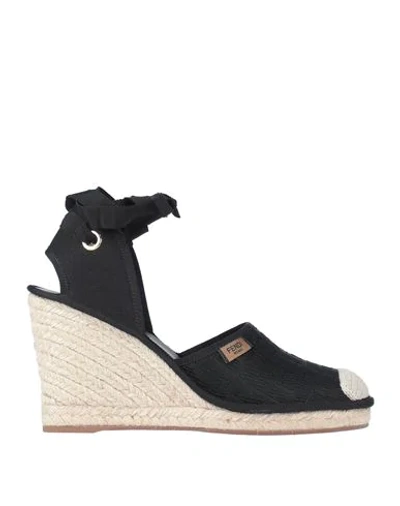 Shop Fendi Espadrilles In Black