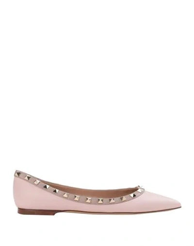 Shop Valentino Ballet Flats In Light Pink