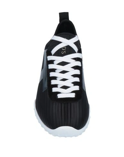 Shop Tod's Woman Sneakers Black Size 6 Textile Fibers, Soft Leather