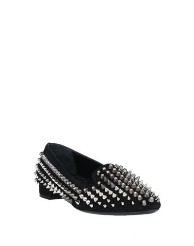 Shop Philipp Plein Loafers In Black