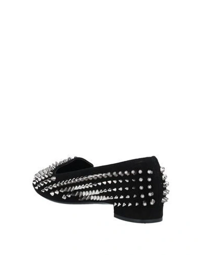 Shop Philipp Plein Loafers In Black