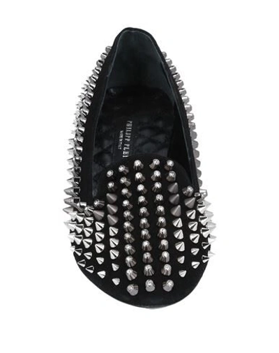 Shop Philipp Plein Loafers In Black