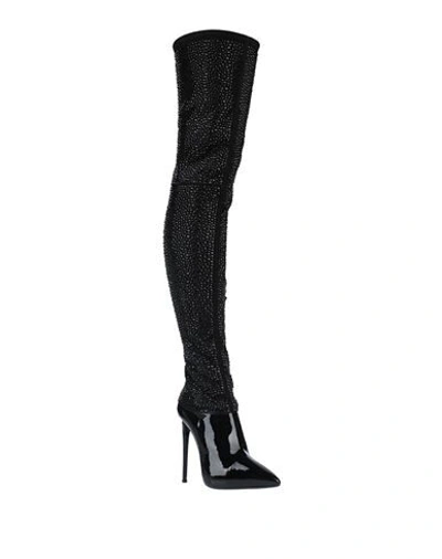 Shop Philipp Plein Knee Boots In Black