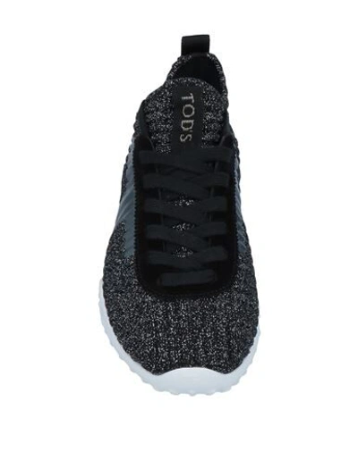 Shop Tod's Woman Sneakers Black Size 7 Textile Fibers, Soft Leather