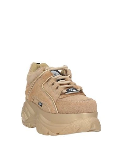 Shop Buffalo Woman Sneakers Sand Size 7.5 Calfskin In Beige