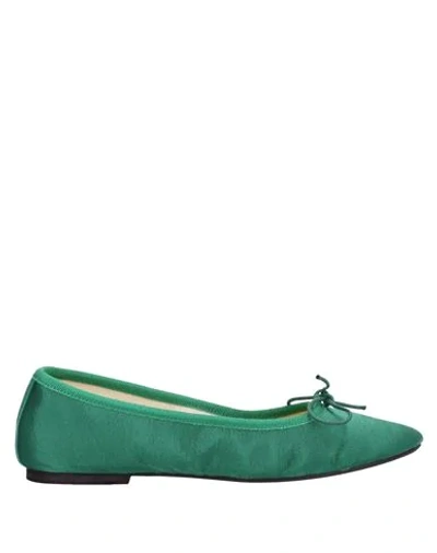 Shop Danielapi Ballet Flats In Green