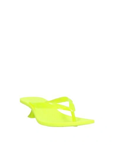 Shop Sigerson Morrison Toe Strap Sandals In Acid Green