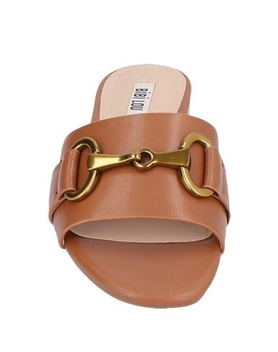 Shop Bibi Lou Woman Sandals Tan Size 6 Soft Leather In Brown