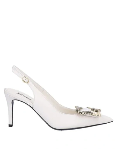 Shop Just Cavalli Pumps In White