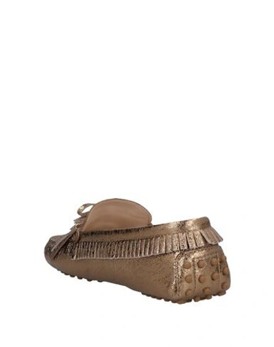 Tod's Loafers In Gold
