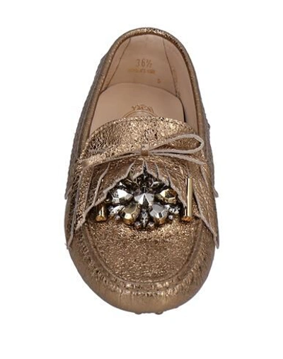 Tod's Loafers In Gold