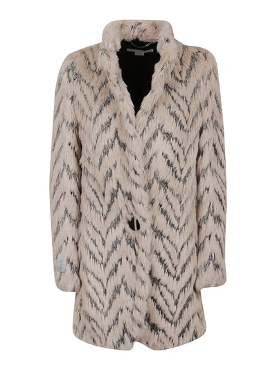 Shop Stella Mccartney Faux Fur Doublebrested Kira Coat In Beige