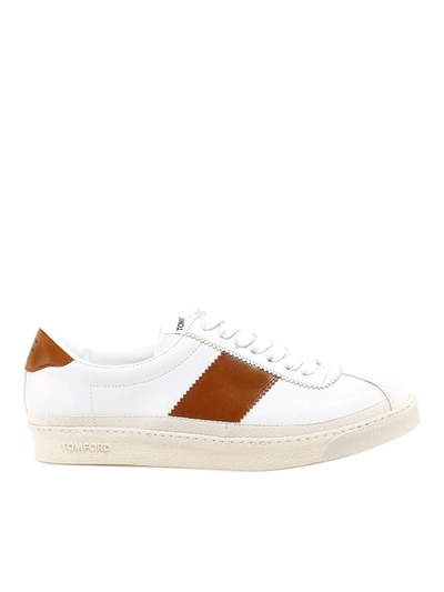 Shop Tom Ford Bannister Sneakers In White