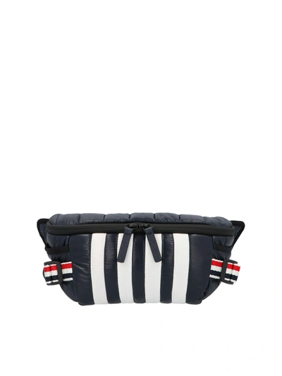 Shop Thom Browne Rwb Webbing Fanny Pack In Blue