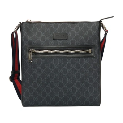 Shop Gucci Gg Supreme Messenger Bag In Black Nero Brb