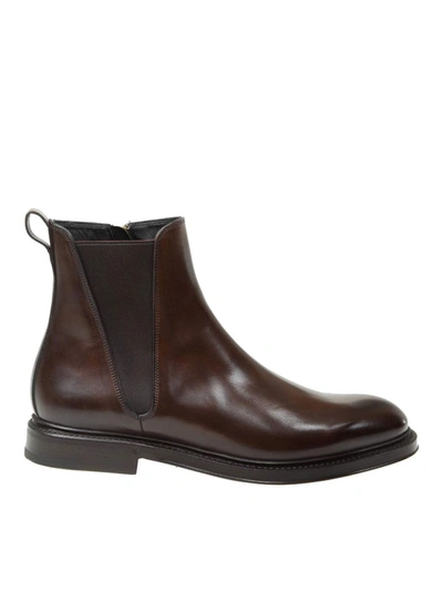 Shop Dolce & Gabbana Giotto Line Chelesa Boots In Brown