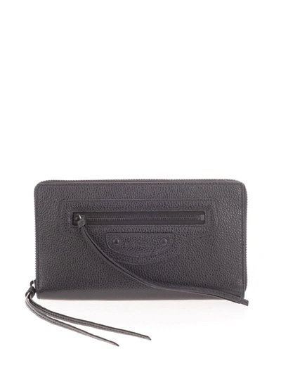 Shop Balenciaga Total Black Neo Classic Wallet