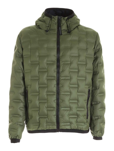 Shop Colmar Originals Green Quilted Hooded Puffer Jacket