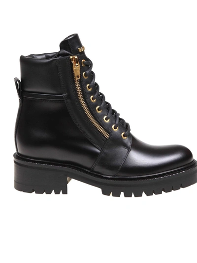Shop Balmain Ranger Boots In Black Leather