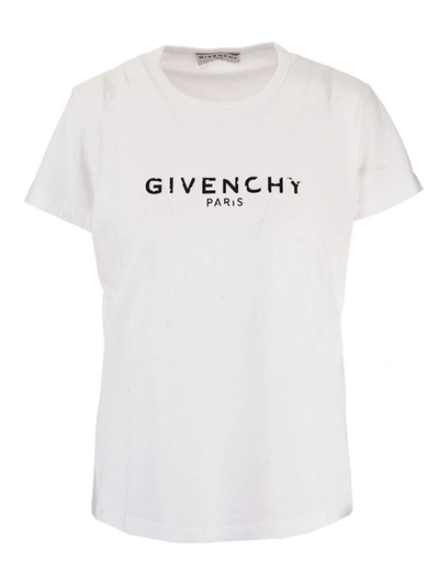 Shop Givenchy Vintage Logo T-shirt In White