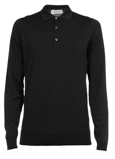 Shop John Smedley Belper Polo Shirt In Black