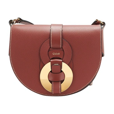 Shop Chloé Darryl Small Shoulder Bag In Sepia Brown