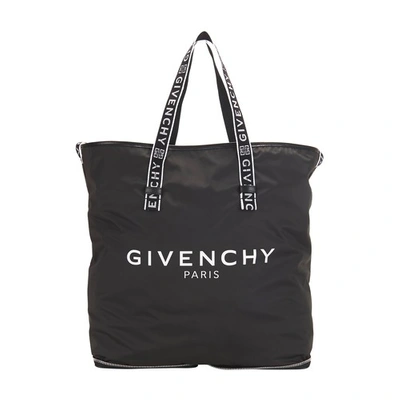 Shop Givenchy Nylon 4g Bag In Black White
