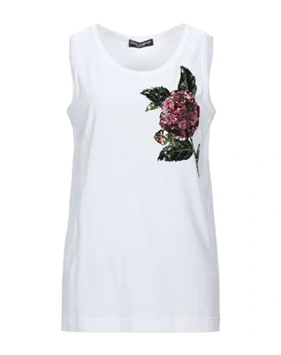 Shop Dolce & Gabbana Tank Top In White