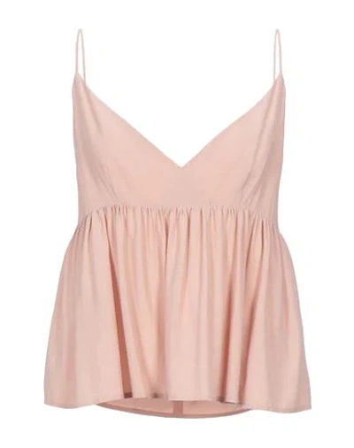 Shop Semicouture Woman Top Blush Size 6 Acetate, Silk In Pink