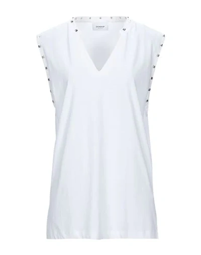 Shop Dondup Woman T-shirt White Size S Cotton