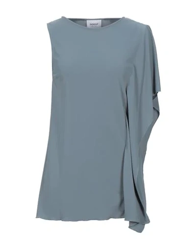 Shop Dondup Woman T-shirt Pastel Blue Size M Polyester