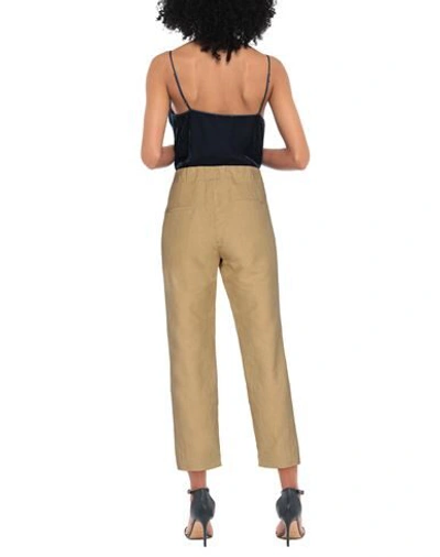 Shop Alessia Santi Woman Pants Camel Size 10 Linen, Cotton In Beige