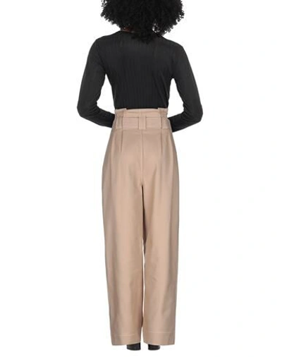 Shop Ganni Pants In Camel