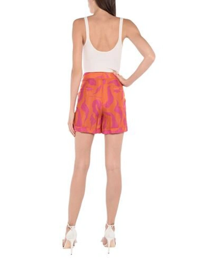 Shop Off-white Woman Shorts & Bermuda Shorts Orange Size 4 Viscose, Silk