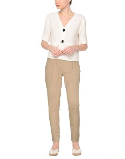 Shop Burberry Casual Pants In Camel