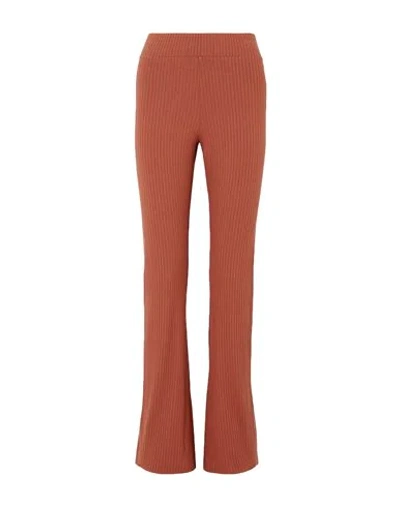 Shop Calé Woman Pants Rust Size L Viscose, Elastane In Red