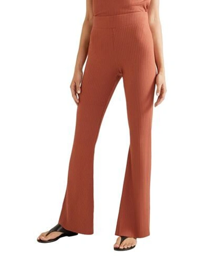 Shop Calé Woman Pants Rust Size L Viscose, Elastane In Red