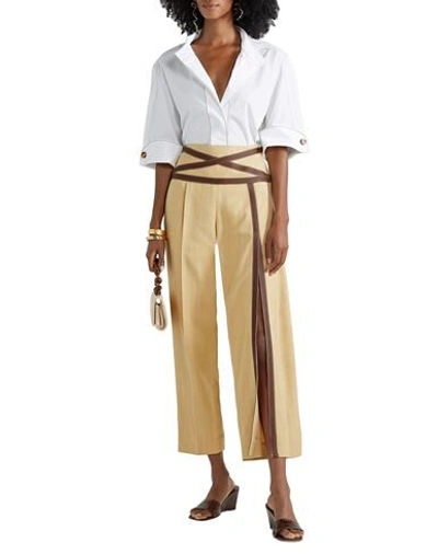 Shop Rosie Assoulin Casual Pants In Sand