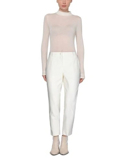 Shop Dolce & Gabbana Woman Pants Ivory Size 8 Virgin Wool, Elastane In White
