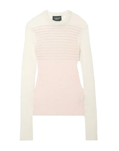Shop Calvin Klein 205w39nyc Woman Sweater Ivory Size Xl Wool, Polyamide, Polyurethane In White