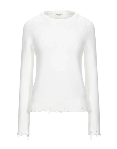 Shop Saint Laurent Sweater In White