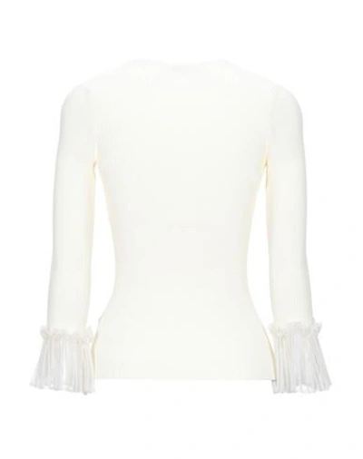 Shop Alexander Mcqueen Woman Sweater Ivory Size M Viscose, Polyester, Silk In White