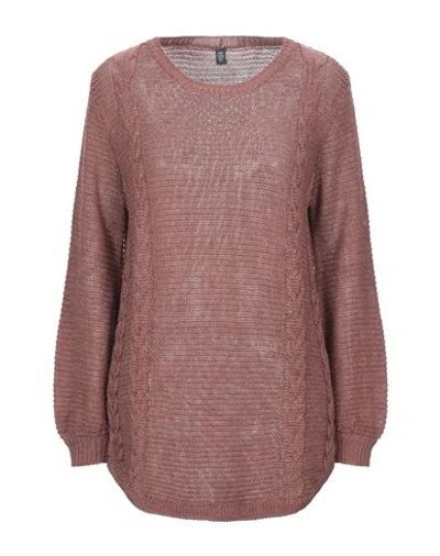 Shop Eleventy Sweaters In Brick Red