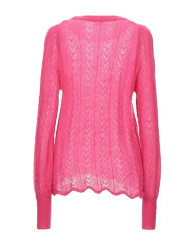 Shop Ballantyne Woman Sweater Fuchsia Size 8 Mohair Wool, Polyamide, Wool In Pink