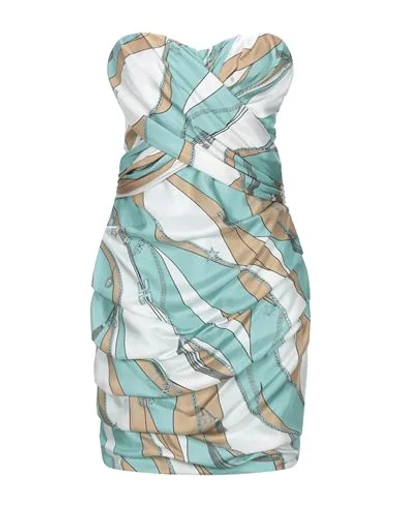 Elisabetta Franchi Short Dresses In Turquoise
